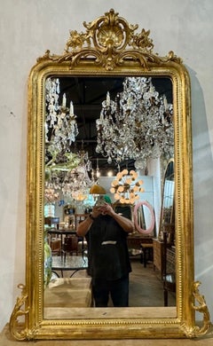 19th Century French Louis XVI Carved and Giltwood Mirror