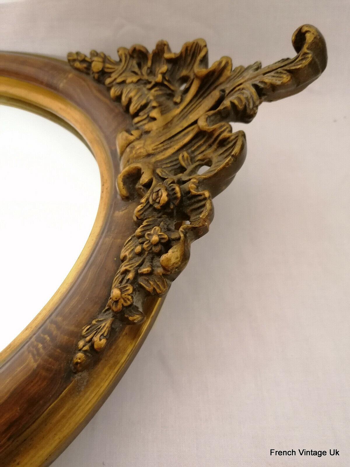 19th Century French Louis XVI Carved Gilt-Wood Oval Wall Mirror For Sale 6