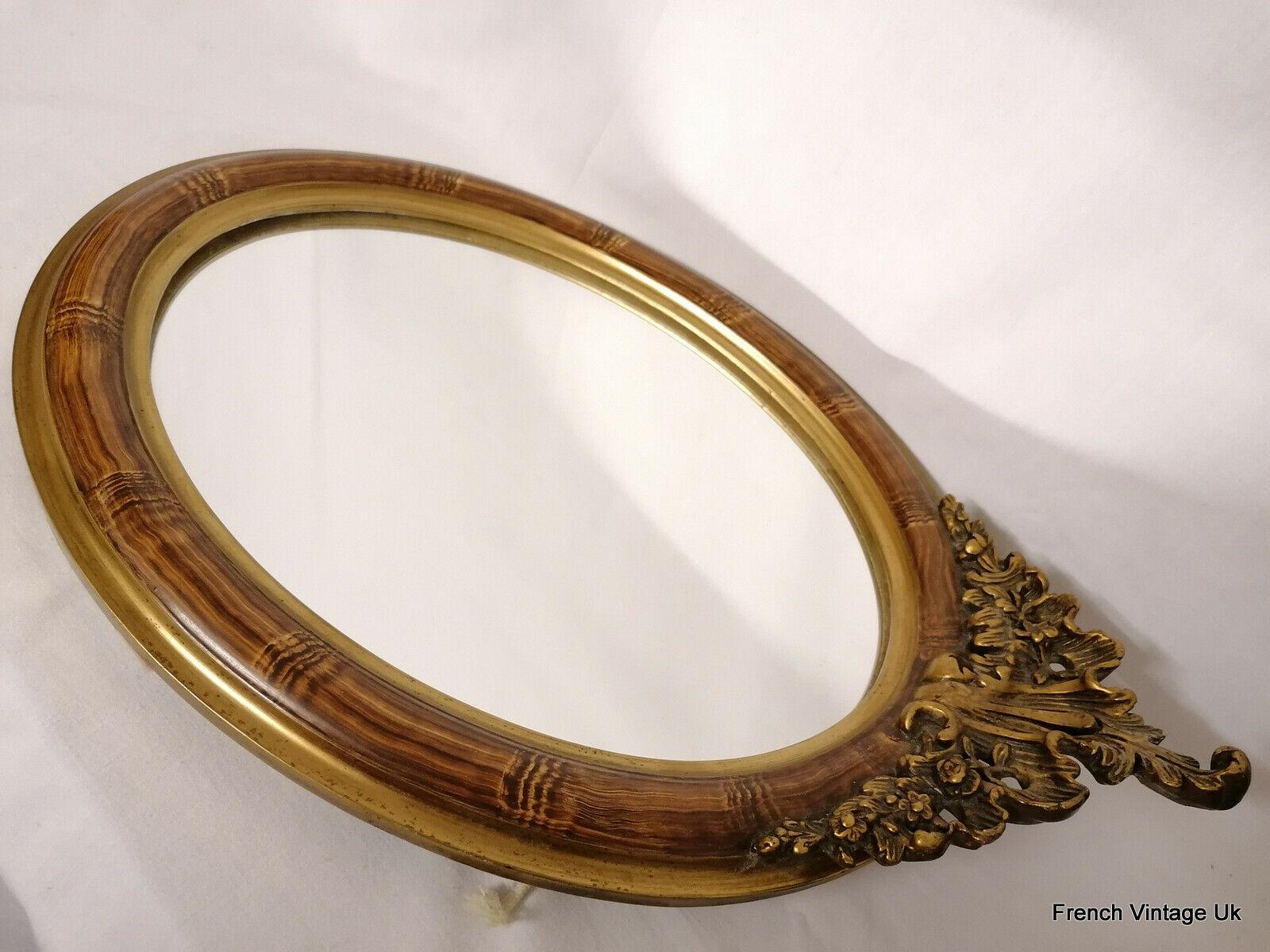 19th Century French Louis XVI Carved Gilt-Wood Oval Wall Mirror For Sale 2