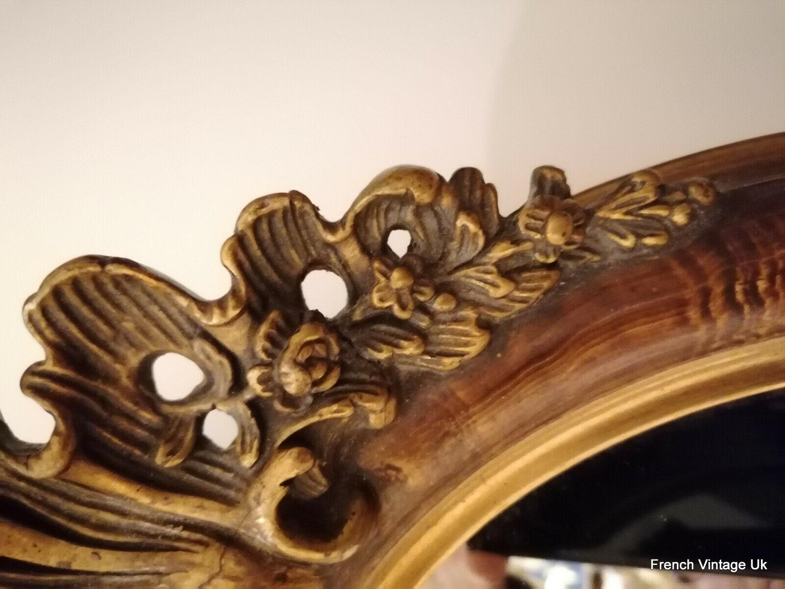 19th Century French Louis XVI Carved Gilt-Wood Oval Wall Mirror For Sale 5
