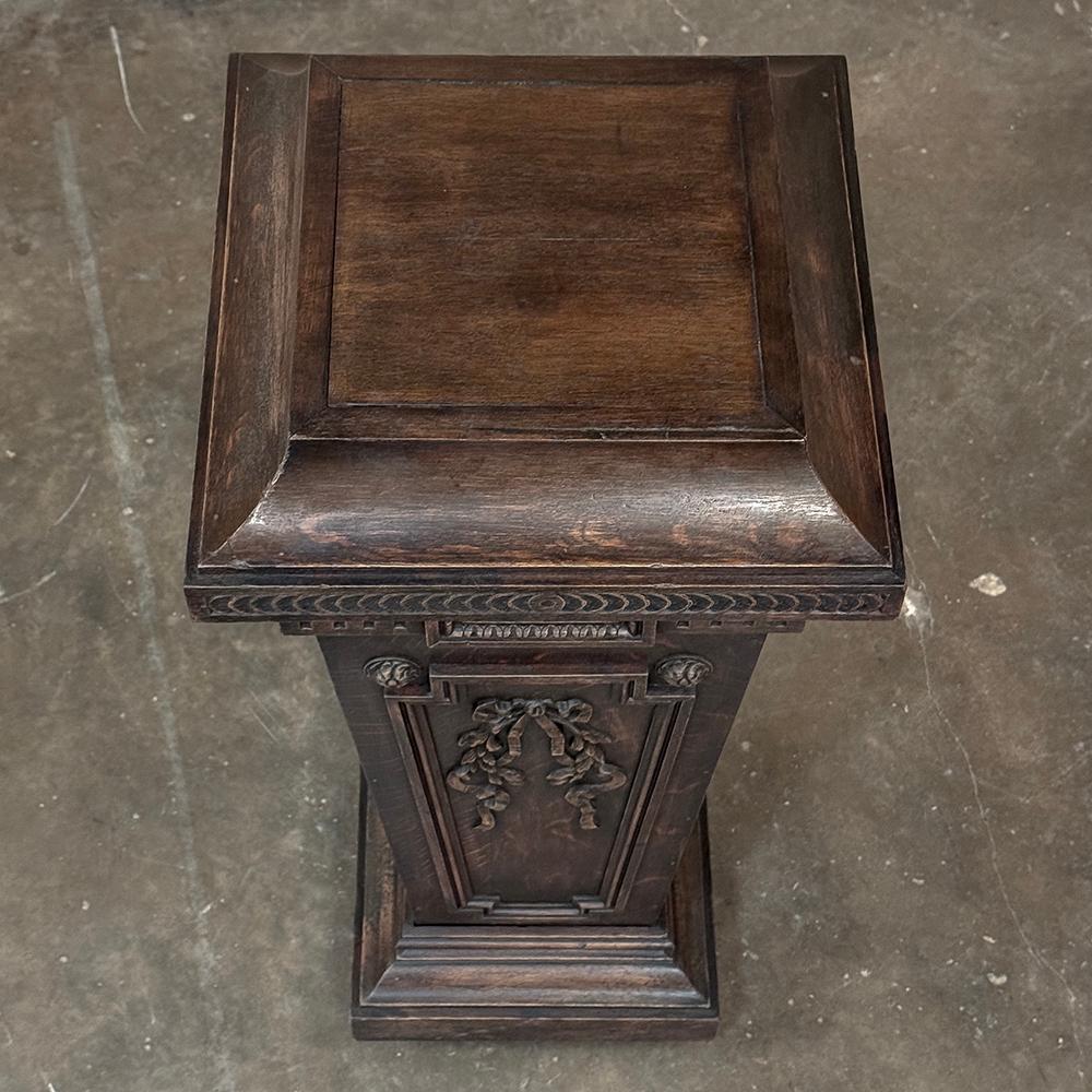 19th Century French Louis XVI Carved Pedestal For Sale 5