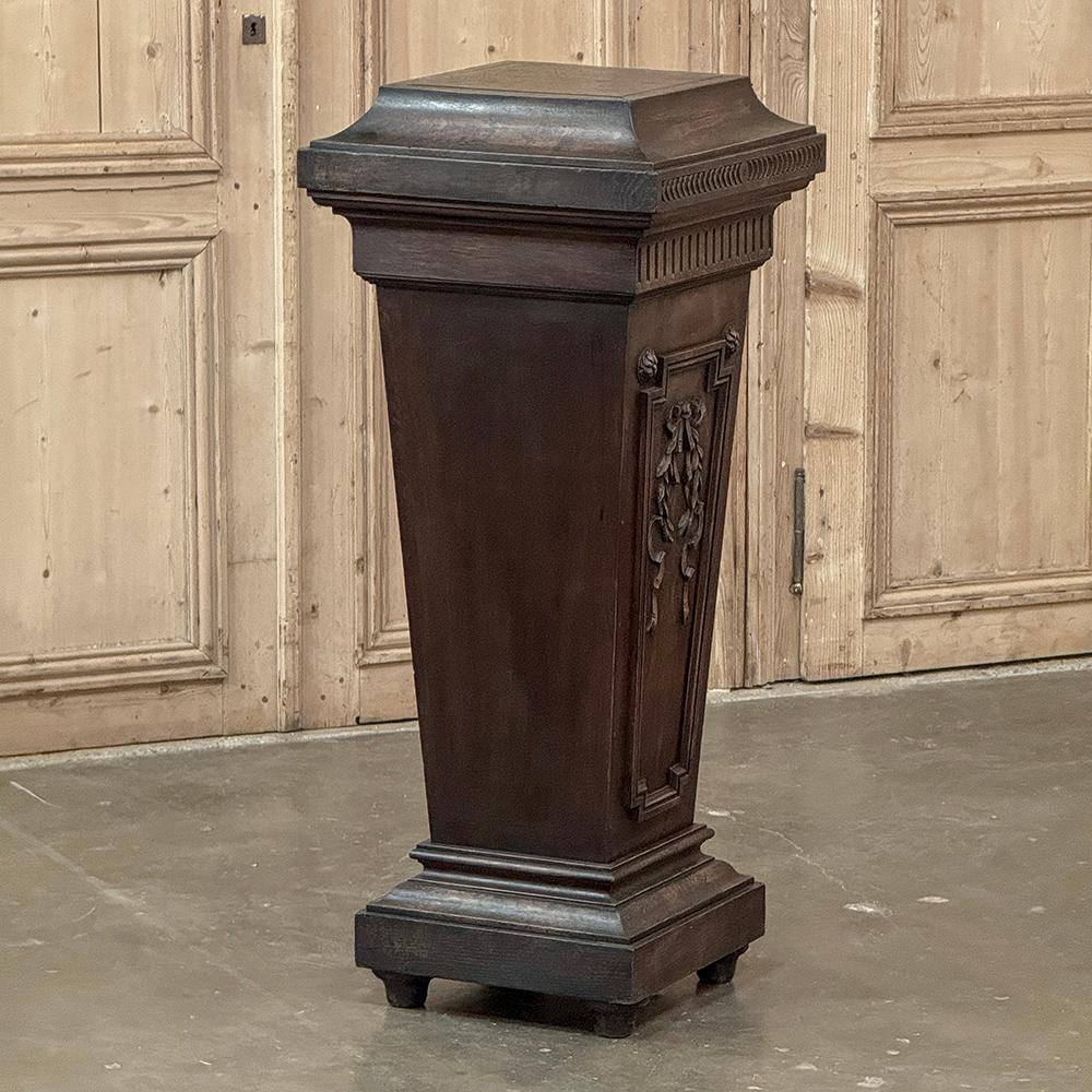 19th Century French Louis XVI Carved Pedestal For Sale 6