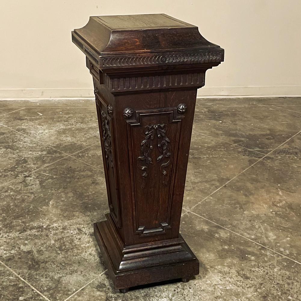 Late 19th Century 19th Century French Louis XVI Carved Pedestal For Sale