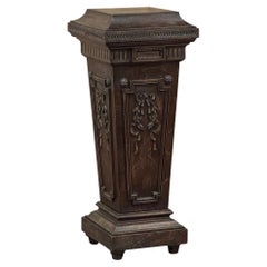Piédestal français sculpté Louis XVI du 19ème siècle