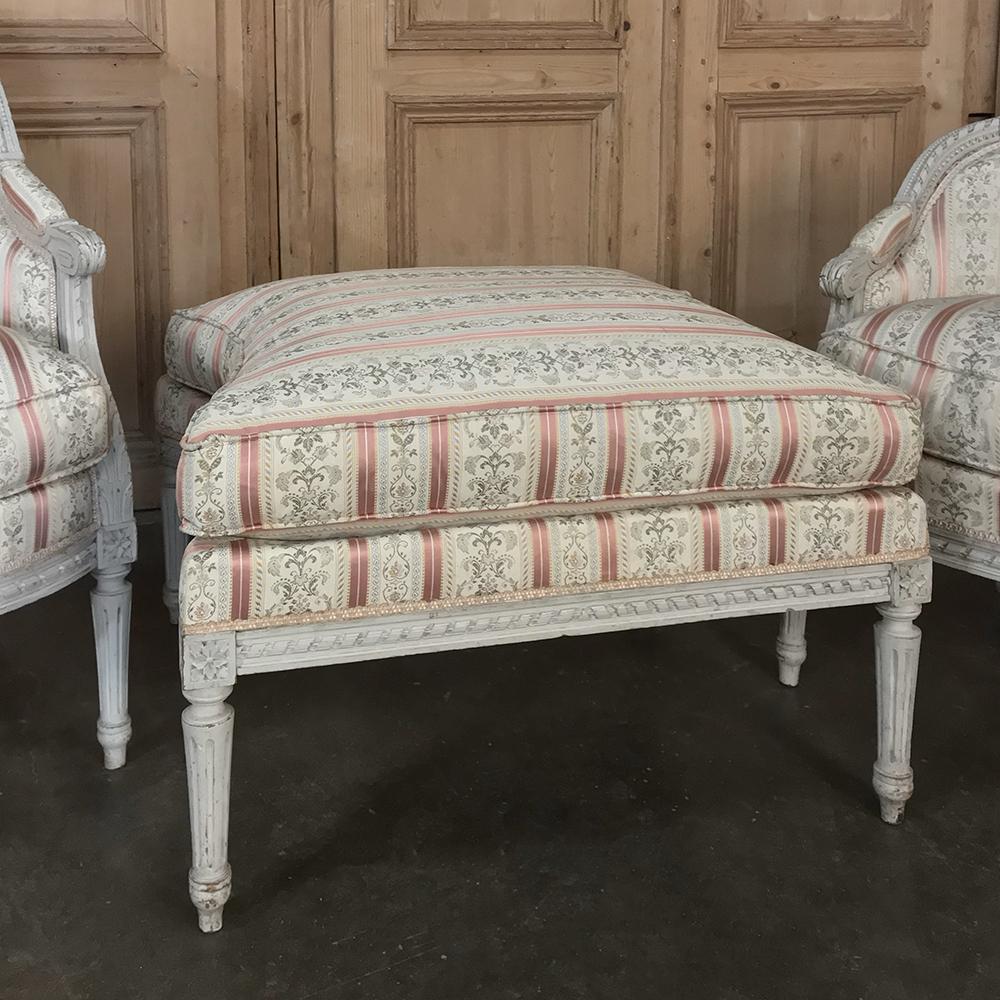 19th Century French Louis XVI Chaise Duchesse Brisee 'Chaise Lounge' 2
