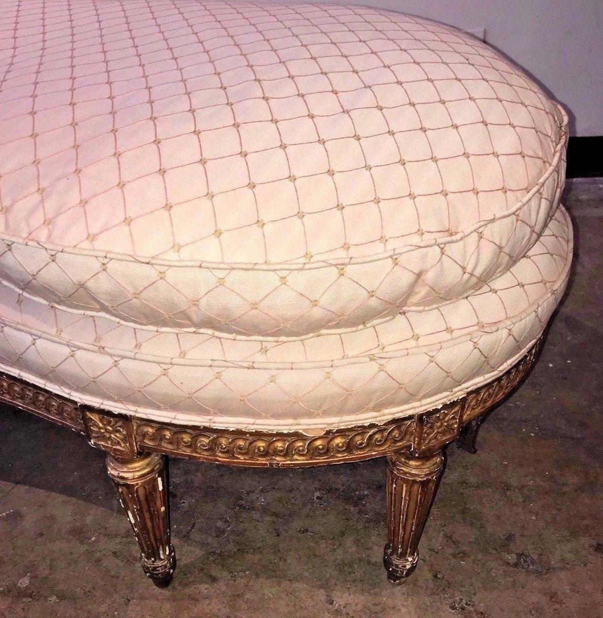 19th Century French Louis XVI Chaise Longue In Good Condition In Dallas, TX