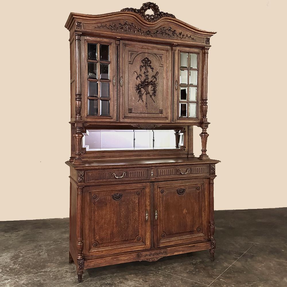 19th century French Louis XVI China Buffet is one of a pair that we found, and the twin is available as of this writing, if you act fast! handcrafted from solid oak, it features a stately neoclassical presence that is truly timeless. The arbalette,