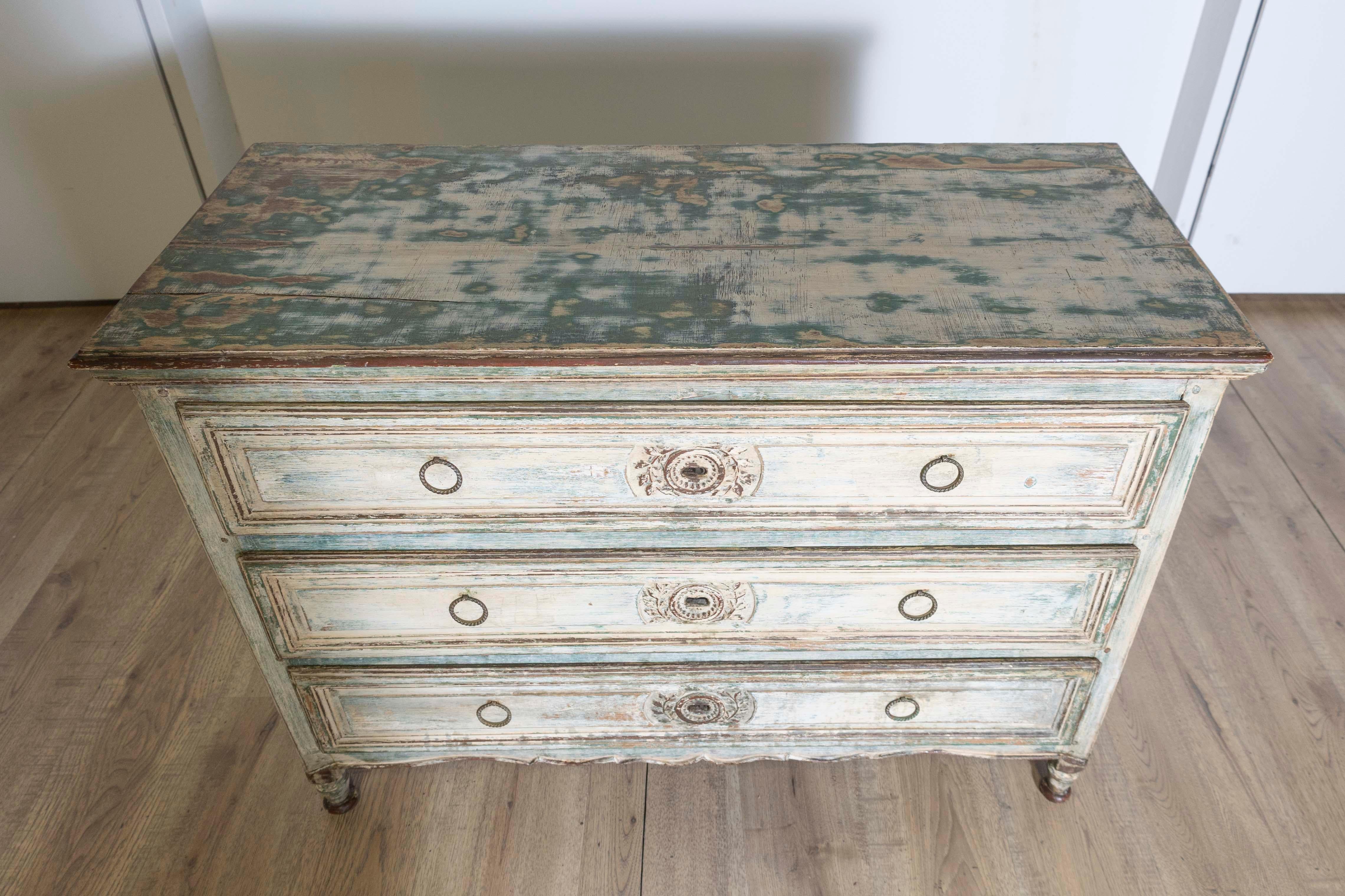 Bleached 19th Century French Louis XVI Commode Circa 1790 For Sale