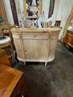 Console Louis XVI du 19ème siècle avec plateau en marbre Breccia