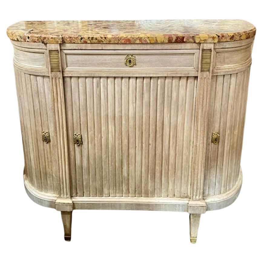 Console francese Luigi XVI del XIX secolo con piano in marmo di Breccia