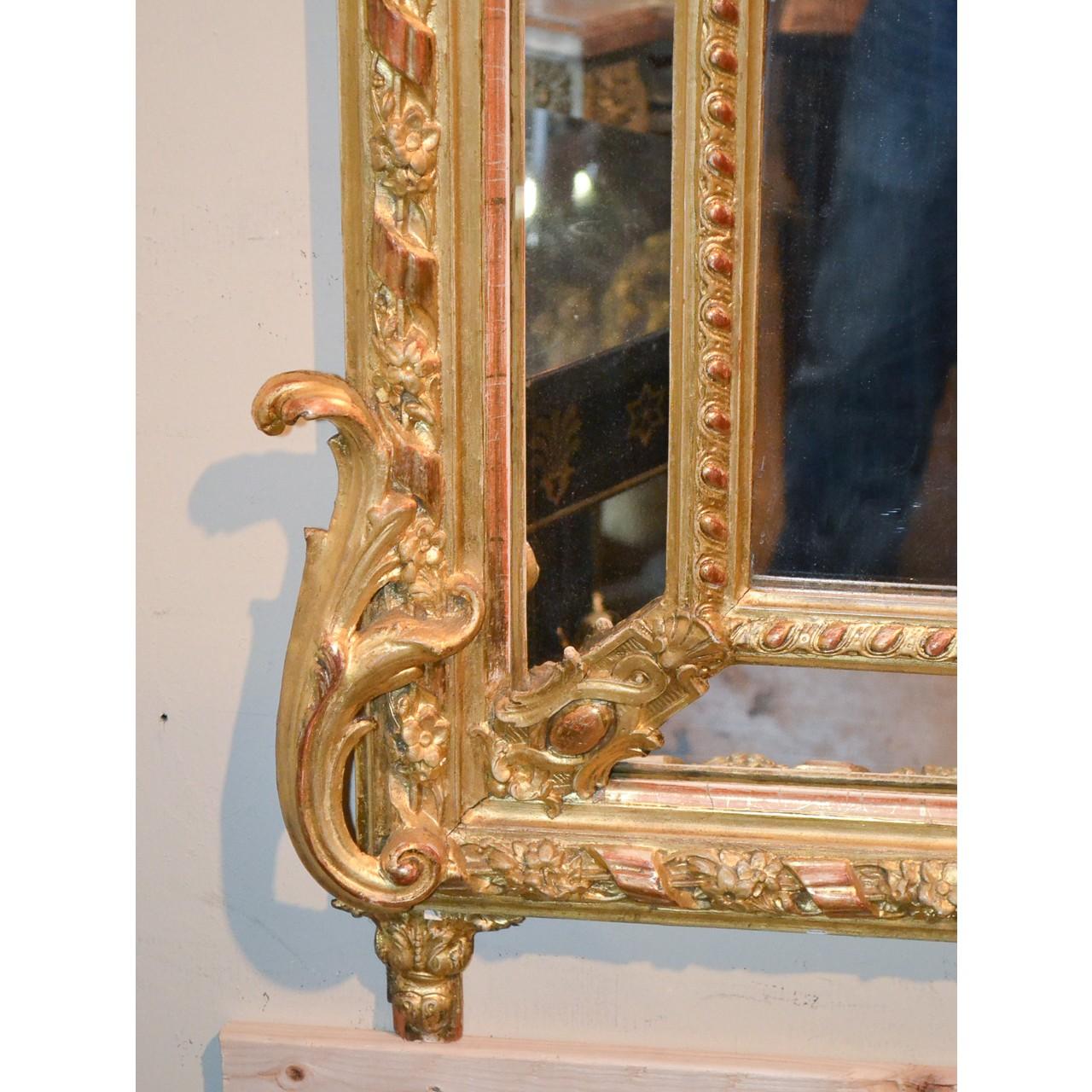 Late 19th Century 19th Century French Louis XVI Cushion Mirror