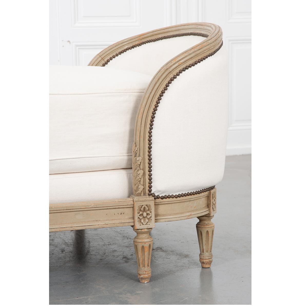 Upholstery 19th Century French Louis XVI Daybed