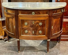 19th Century French Louis XVI Demi-Lune Server
