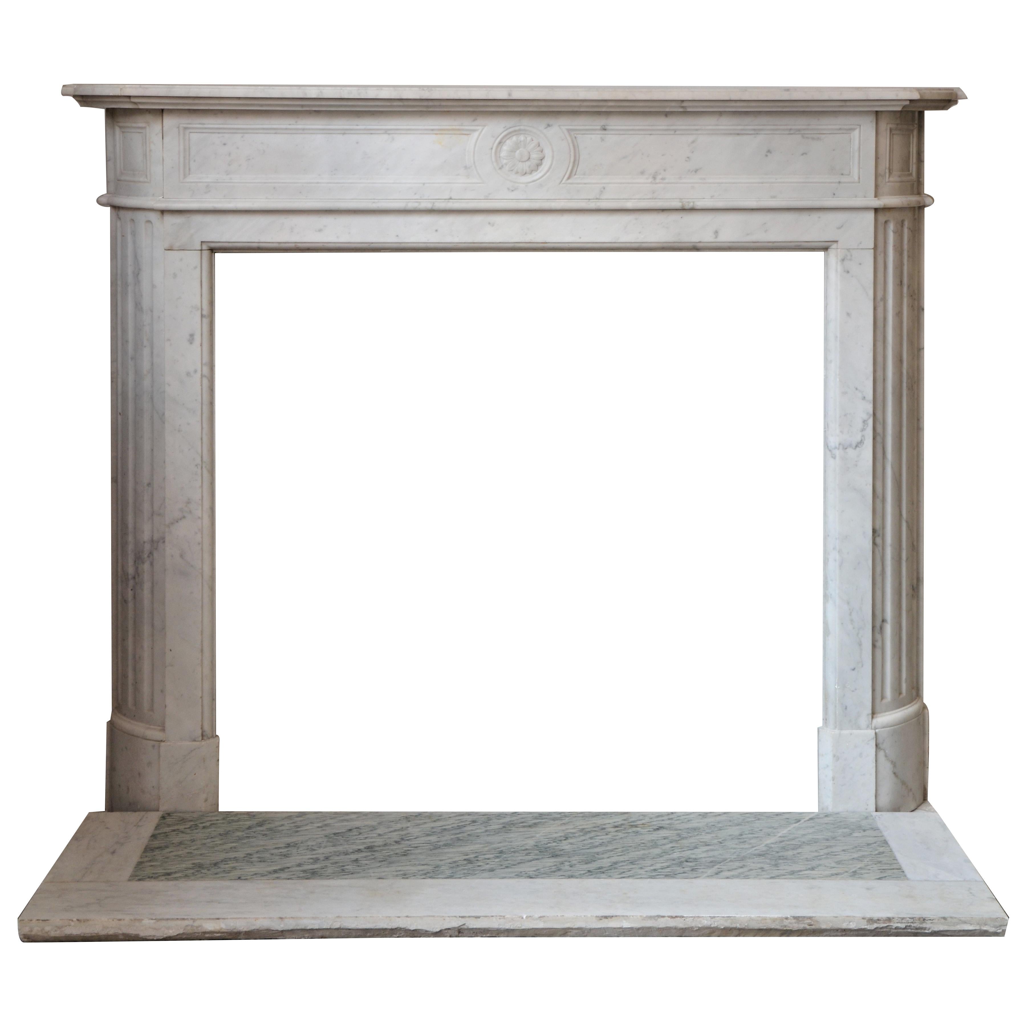 19th Century French Louis XVI "Demilune" Mantelpiece