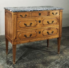 19th Century French Louis XVI, Directoire Style Marble Top Commode