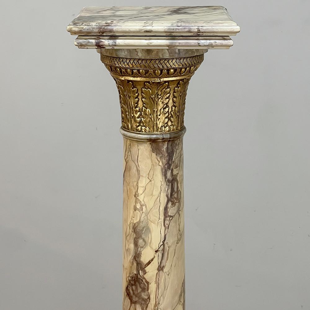 19th Century French Louis XVI Faux Marble Pedestal For Sale 6