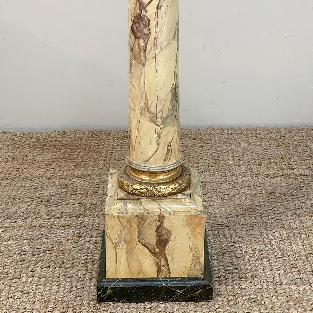 19th Century French Louis XVI Faux Marble Pedestal For Sale 7