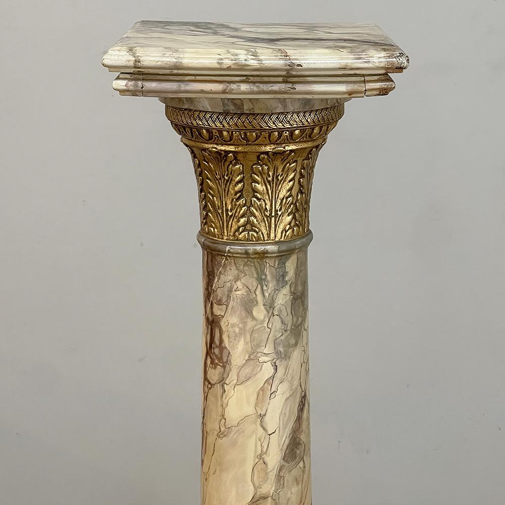 19th Century French Louis XVI Faux Marble Pedestal For Sale 9