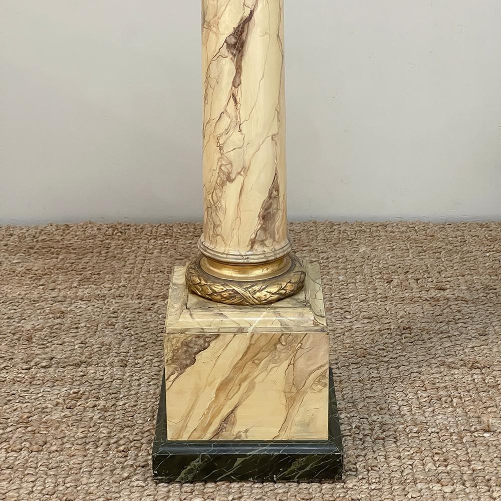 19th Century French Louis XVI Faux Marble Pedestal For Sale 13
