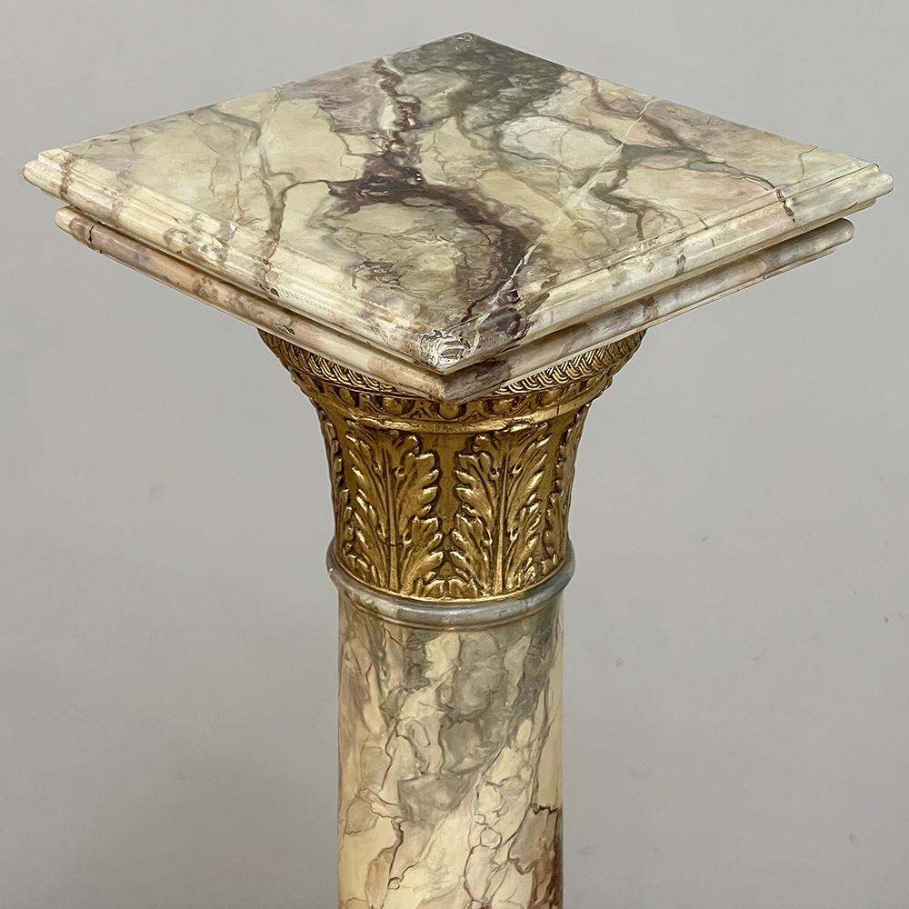 19th Century French Louis XVI Faux Marble Pedestal For Sale 14