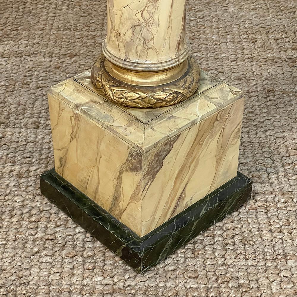 19th Century French Louis XVI Faux Marble Pedestal For Sale 15