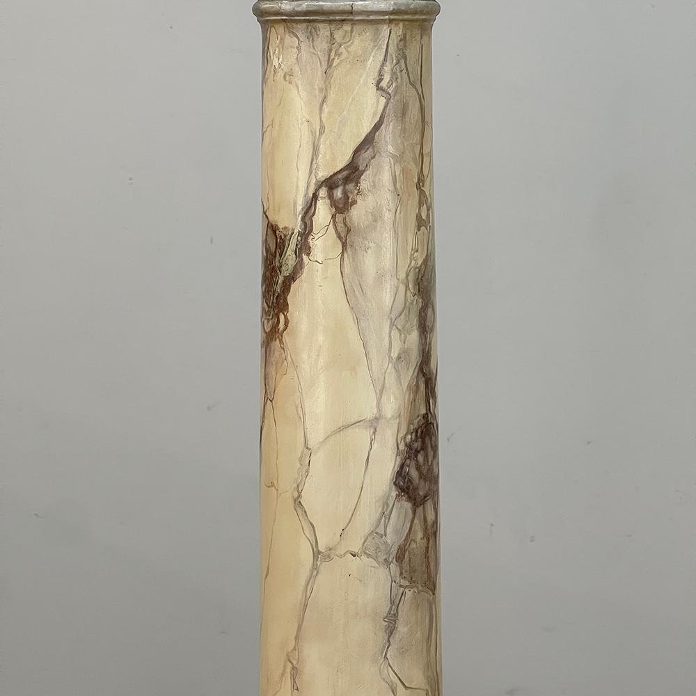 19th Century French Louis XVI Faux Marble Pedestal For Sale 3