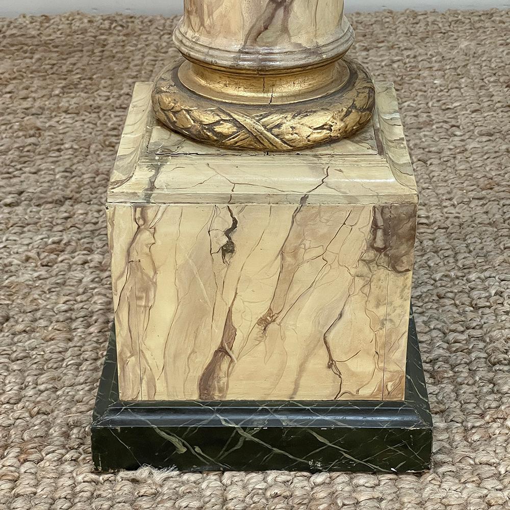19th Century French Louis XVI Faux Marble Pedestal For Sale 4