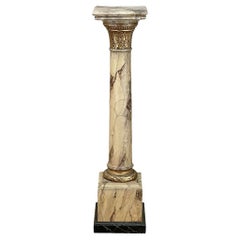 19th Century French Louis XVI Faux Marble Pedestal