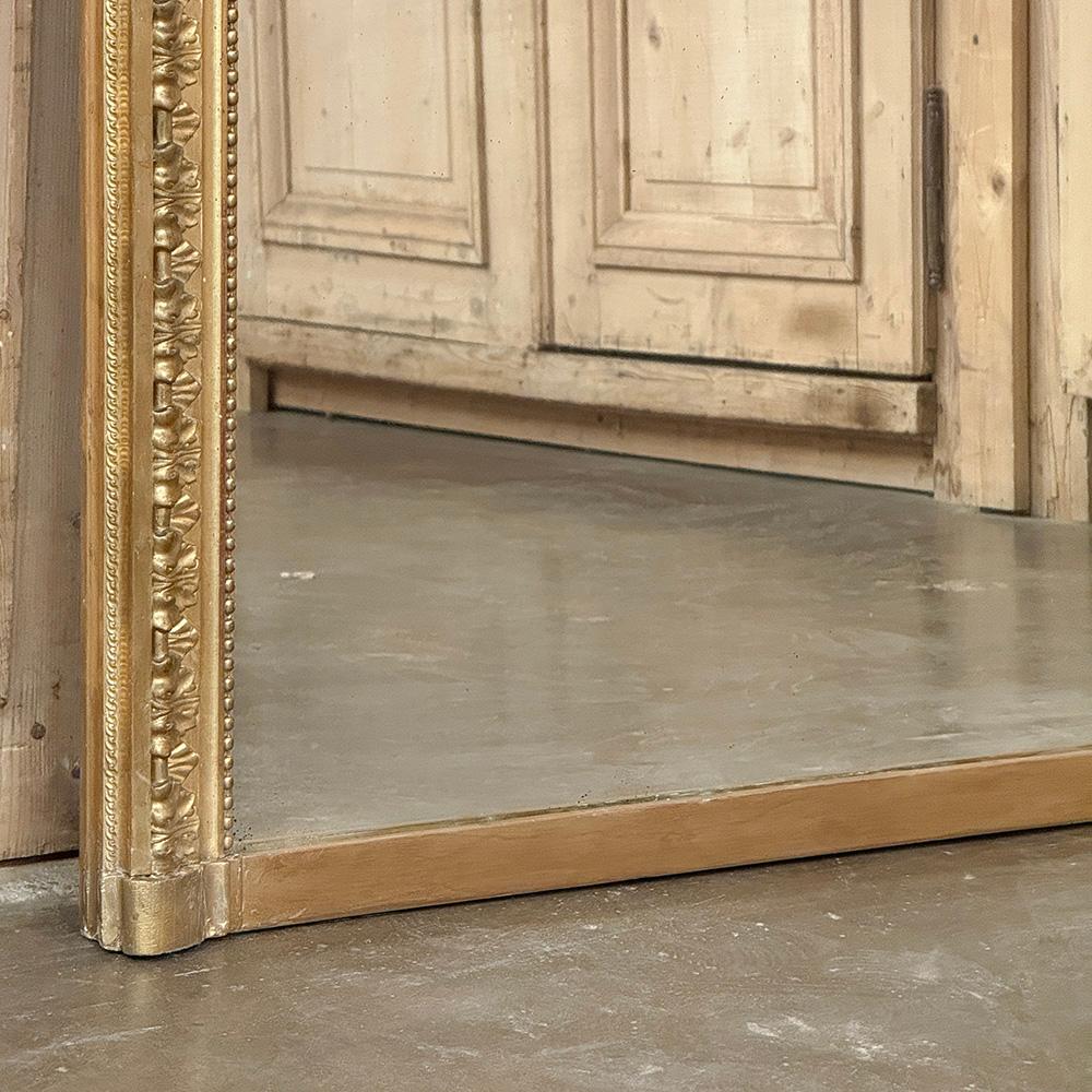 19th Century French Louis XVI Gilded Mantel Mirror For Sale 6