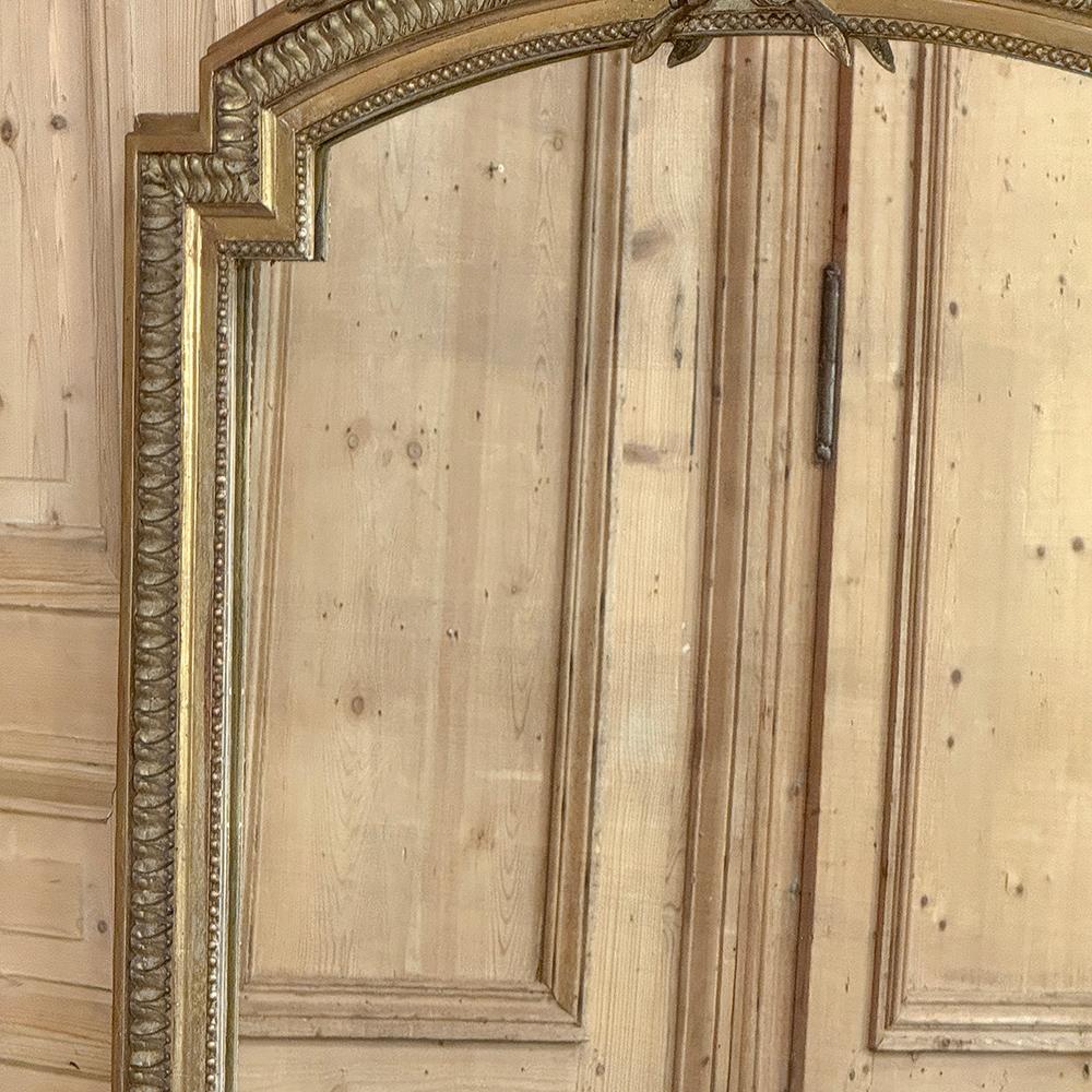 19th Century French Louis XVI Gilded Mantel Mirror For Sale 7