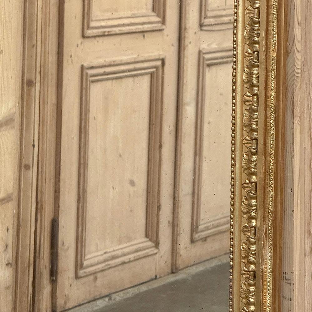 19th Century French Louis XVI Gilded Mantel Mirror For Sale 8