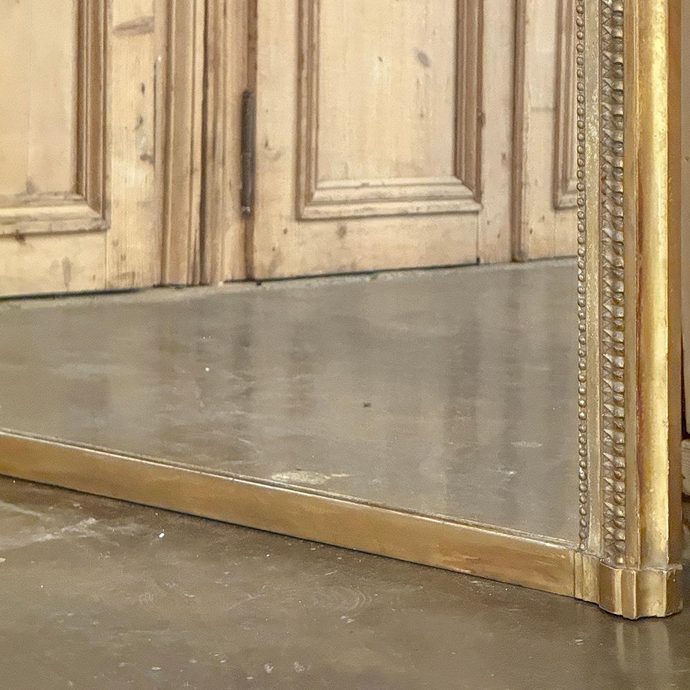 19th Century French Louis XVI Gilded Mantel Mirror For Sale 8