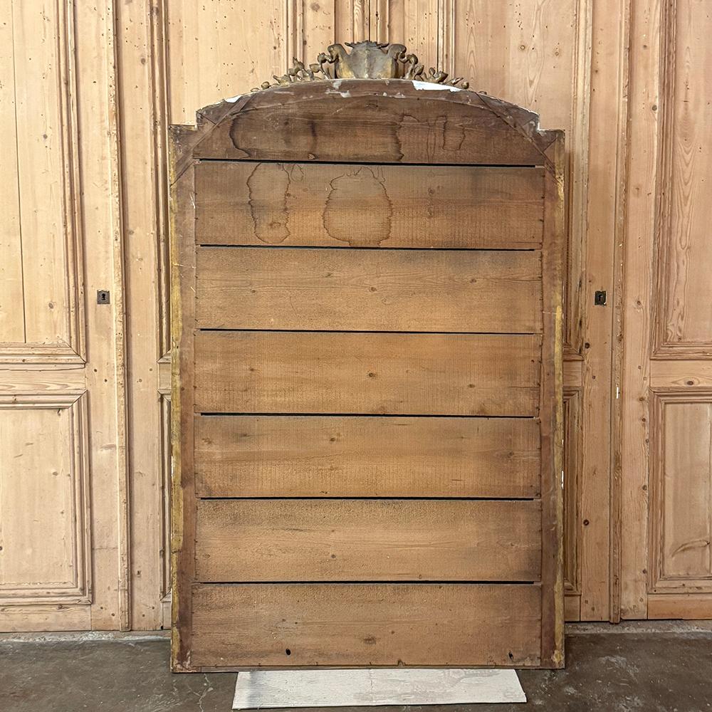 19th Century French Louis XVI Gilded Mantel Mirror For Sale 10
