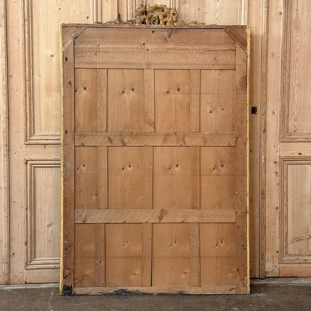 19th Century French Louis XVI Gilded Mantel Mirror For Sale 12