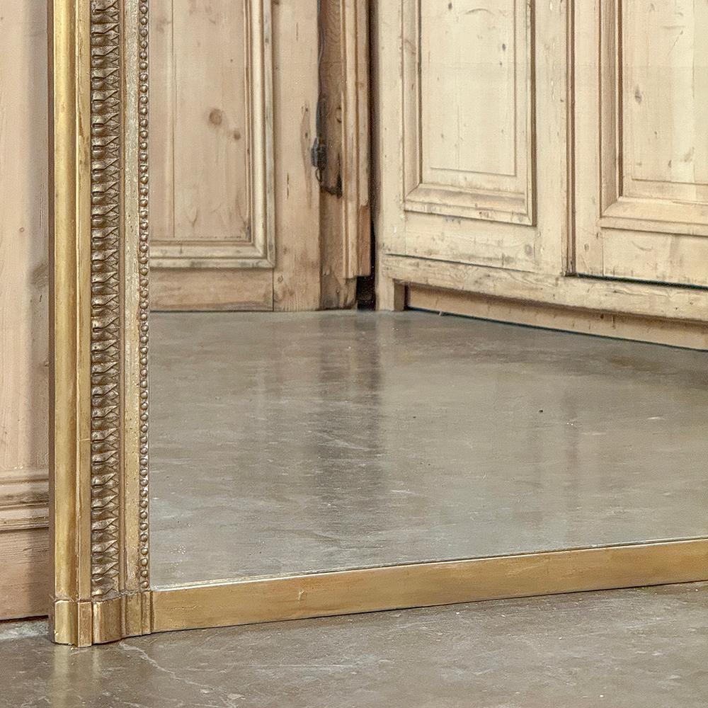 19th Century French Louis XVI Gilded Mantel Mirror For Sale 2