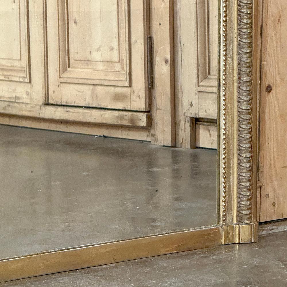 19th Century French Louis XVI Gilded Mantel Mirror For Sale 4