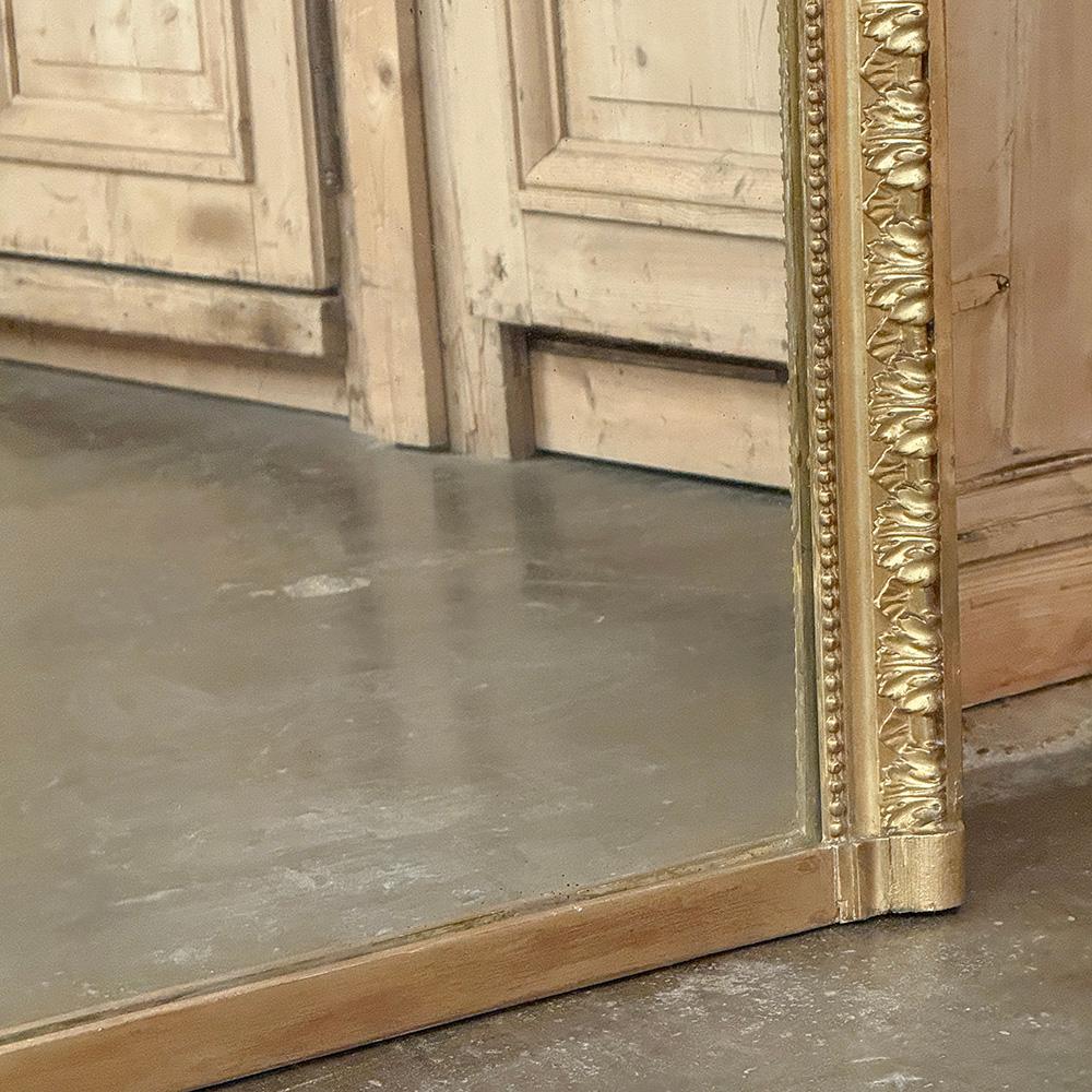 19th Century French Louis XVI Gilded Mantel Mirror For Sale 5
