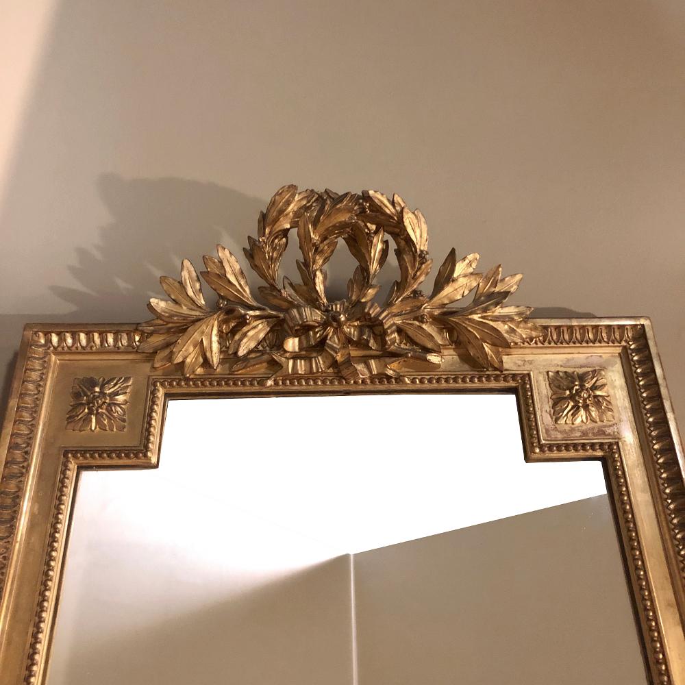 Hand-Crafted 19th Century French Louis XVI Gilded Mirror