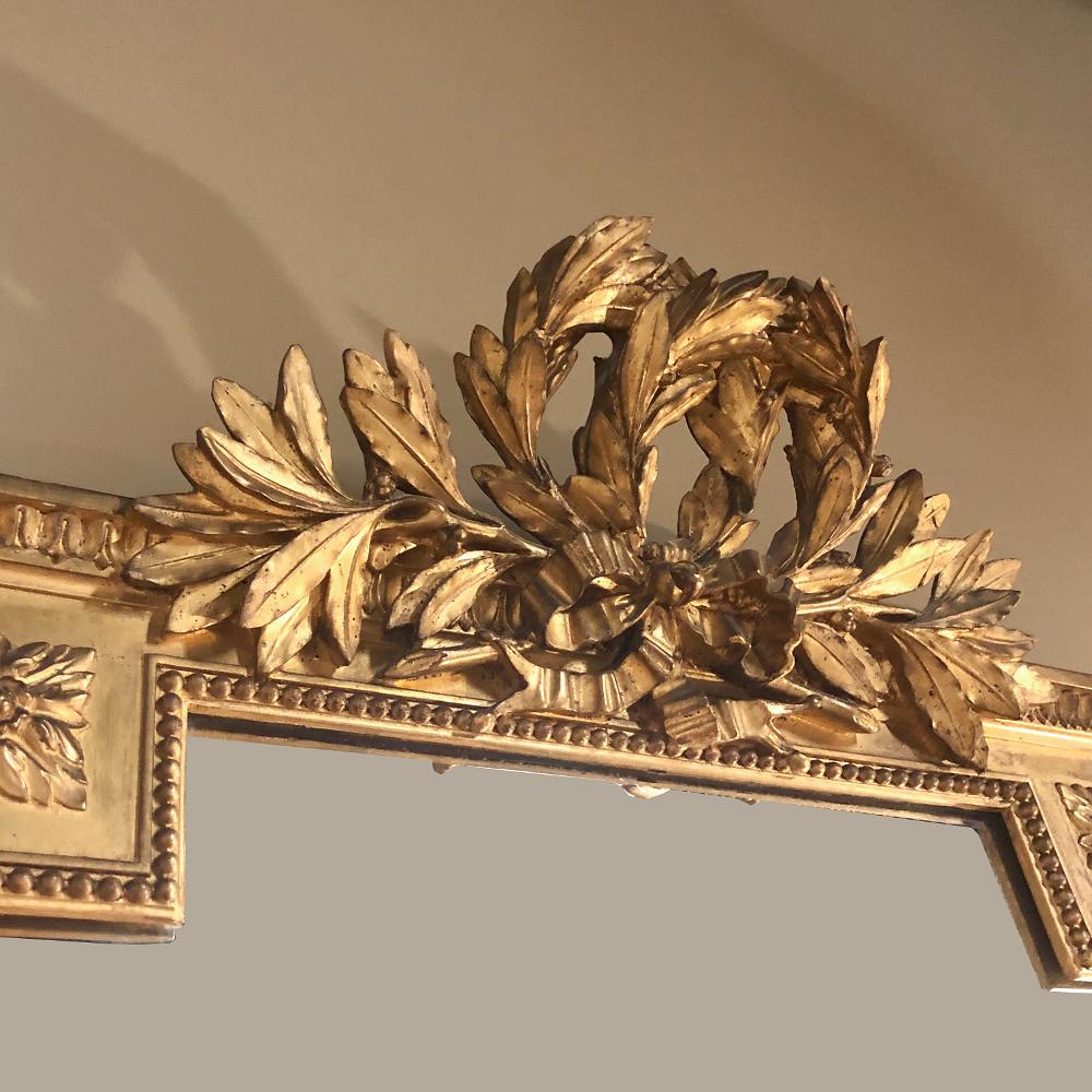 Late 19th Century 19th Century French Louis XVI Gilded Mirror