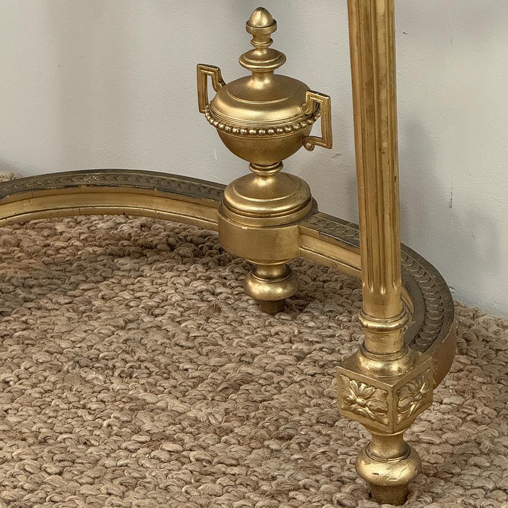19th Century French Louis XVI Giltwood Console with Carrara Marble For Sale 7