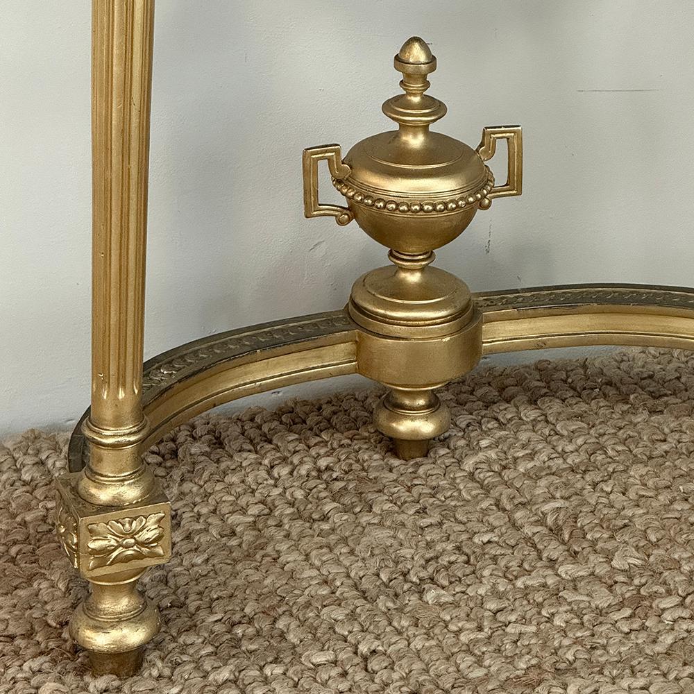 19th Century French Louis XVI Giltwood Console with Carrara Marble For Sale 8
