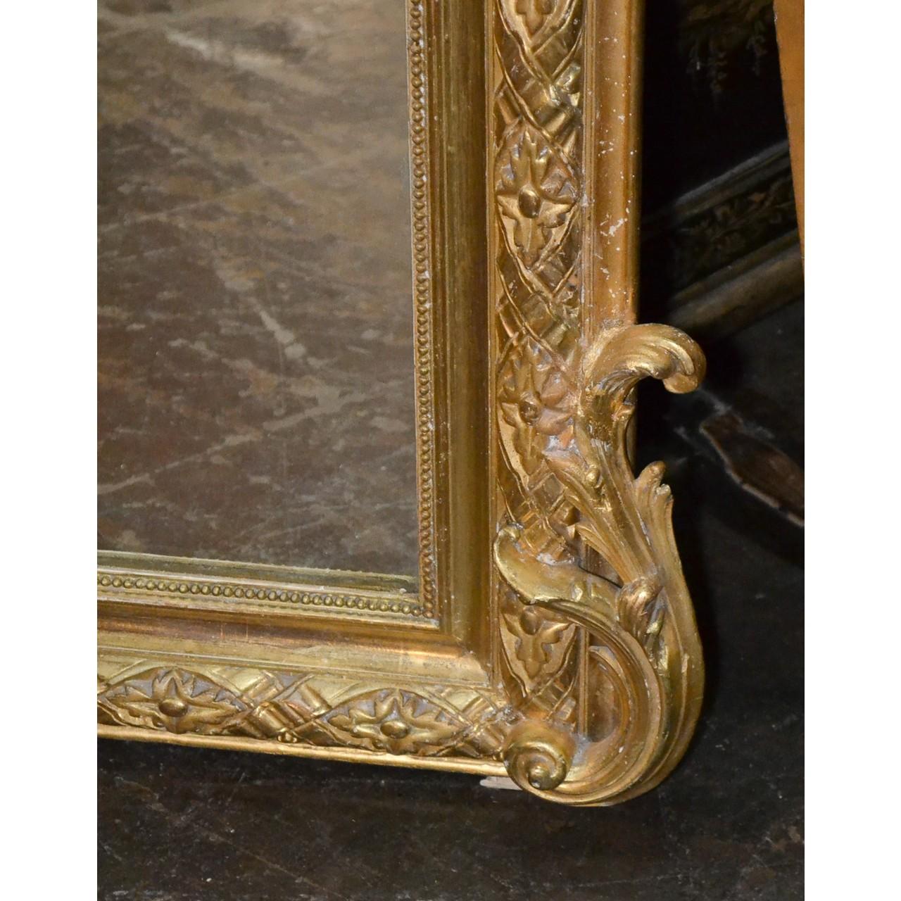 19th Century French Louis XVI Giltwood Mirror 1