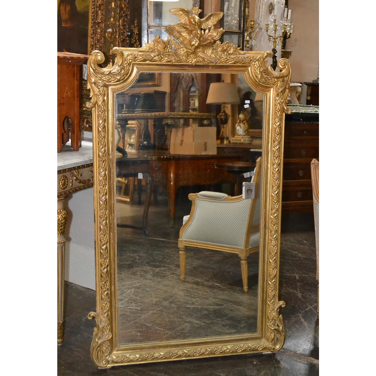 19th Century French Louis XVI Giltwood Mirror 2