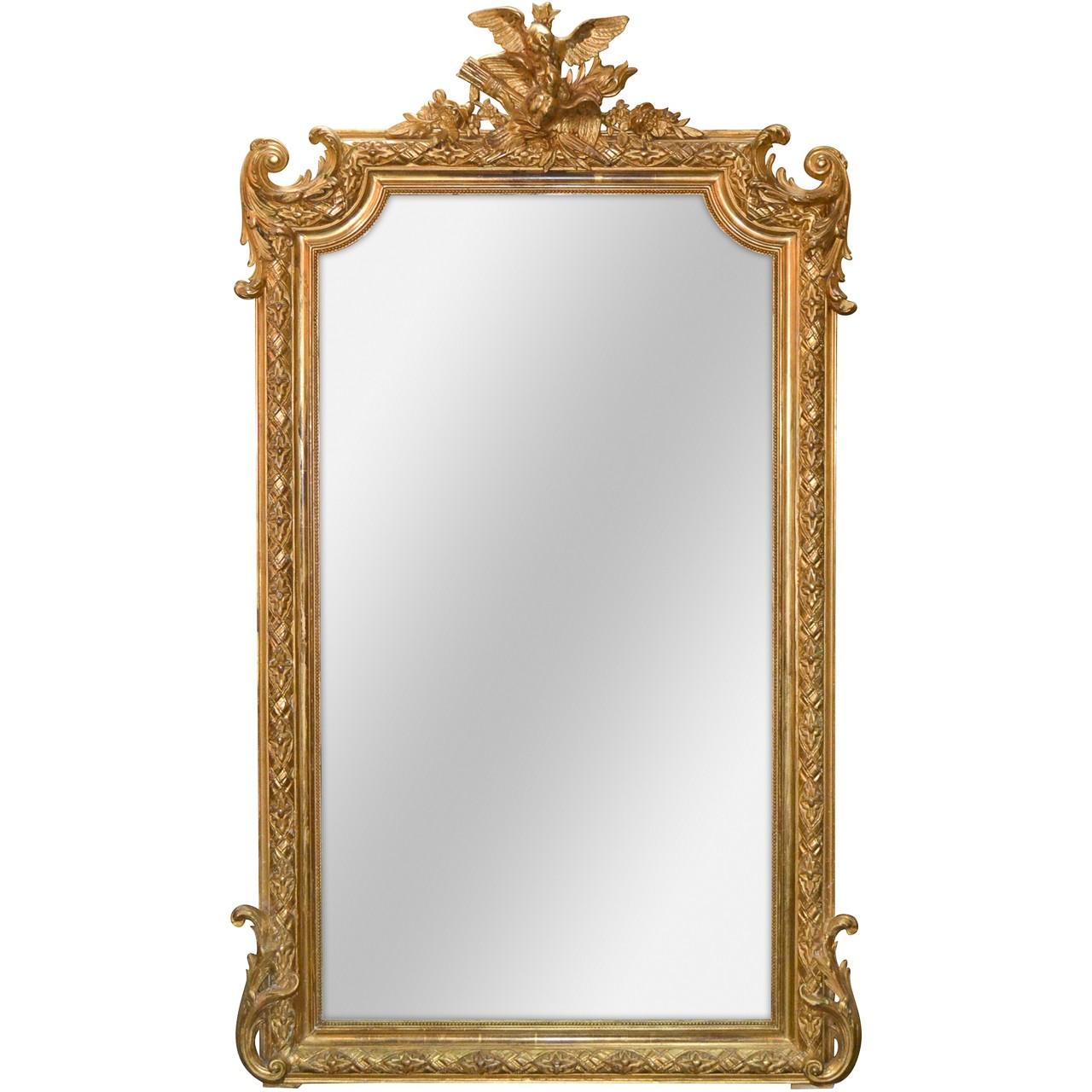 19th Century French Louis XVI Giltwood Mirror