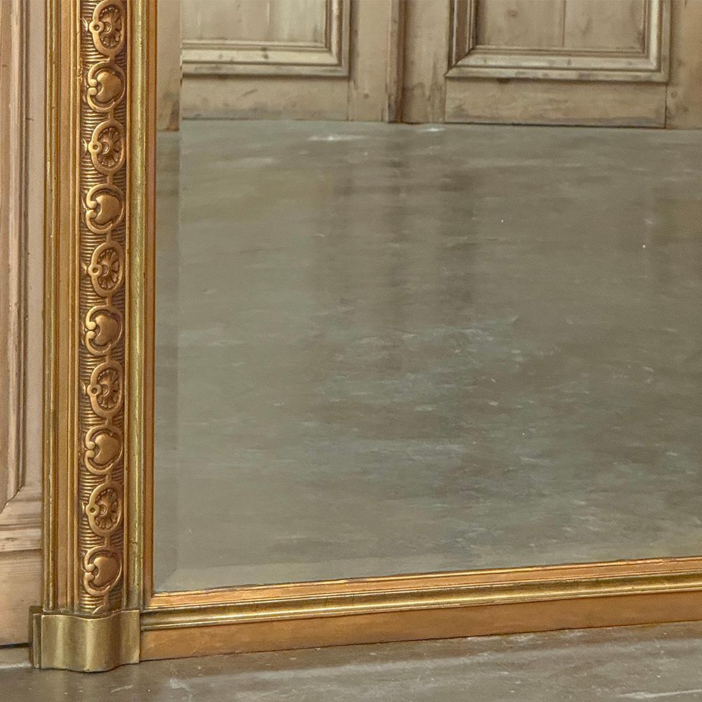 Espejo Trumeau de madera dorada Luis XVI francés del siglo XIX en venta 5