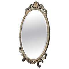 19th Century French Louis XVI Giltwood Wall Mirror, Vintage Design