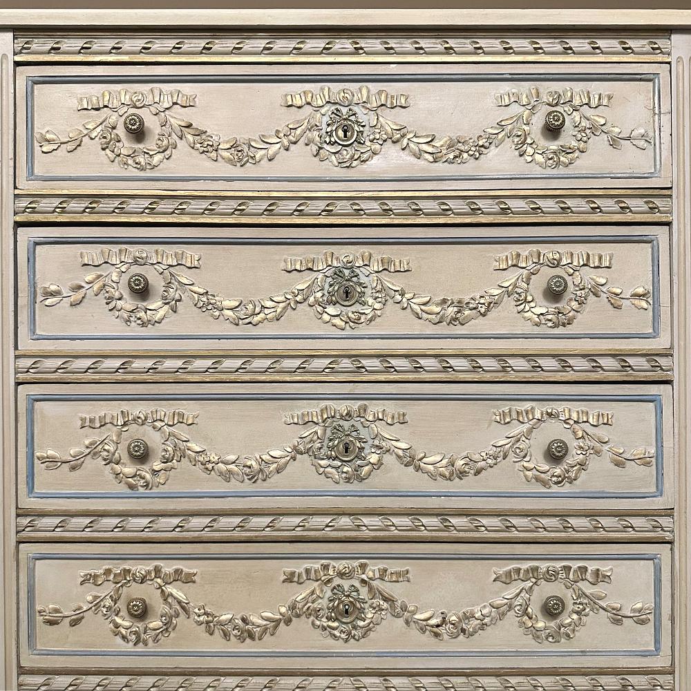 19. Jahrhundert Französisch Louis XVI Grand gemalt Dresser ~ Kommode ~ Wardrobe im Angebot 7