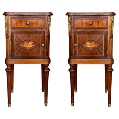 19th Century French Louis XVI Guillaume Grohé Style Bedside Cabinet