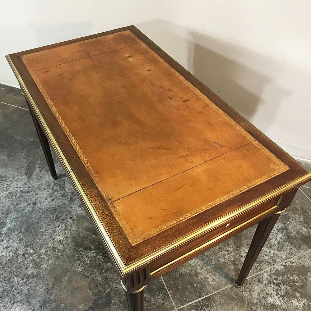 19th Century French Louis XVI Leather Top Desk 6