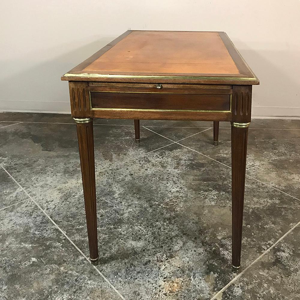 19th Century French Louis XVI Leather Top Desk 2